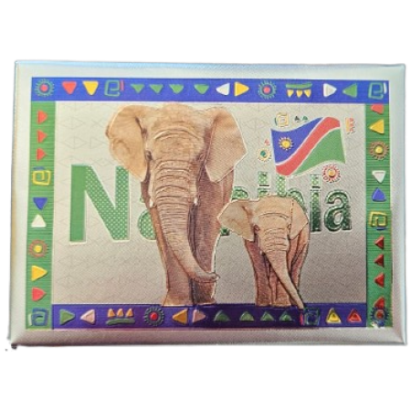 Namibia- Elephant with Calf Namibia- Elephant with Calf (9x6.5cm)